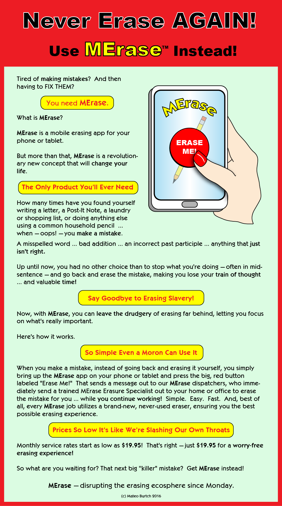 MErase -- Easy-to-Use Erasing
        Software